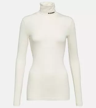 Водолазка с логотипом Jil Sander, белый