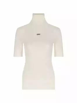 Водолазка с логотипом Off-White, белый