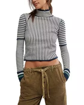 Водолазка с манжетами Gamer Free People, слоновая кость/кремовый