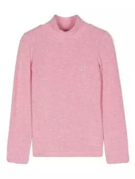 Водолазка с монограммой Monnalisa, розовый