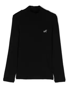 Водолазка с тонким рубчиком Monnalisa, черный