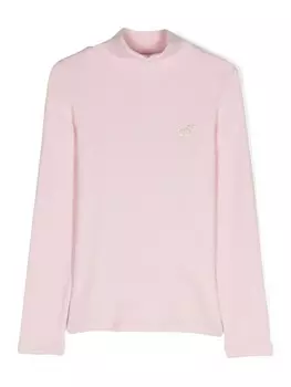 Водолазка с тонким рубчиком Monnalisa, розовый
