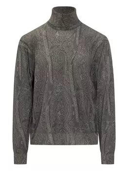 Водолазка с узором пейсли ETRO, серый