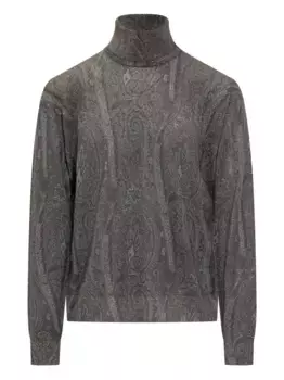 Водолазка с узором пейсли ETRO, серый