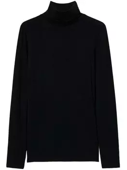 Водолазка с вышитым логотипом TWINSET, черный