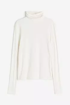 Водолазка с высоким воротником H&M, кремовый