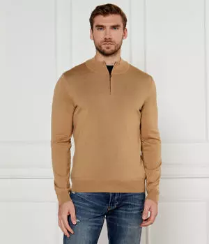Водолазка шерстяная Boss Ebenji Regular Fit, бежевый