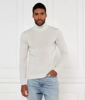 Водолазка шерстяная Hugo San Thomas Regular Fit, серый