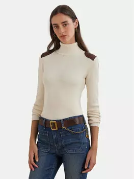 Водолазка свитер облегающий крой 200951386001 Lauren Ralph Lauren, экрю