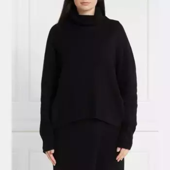 Водолазка свободного кроя из шерсти капрера Max&Co., черный