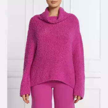 Водолазка свободного кроя с добавлением кашемира Liviana Conti, розовый