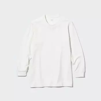 Водолазка теплая Uniqlo Heattech с круглым вырезом, молочный