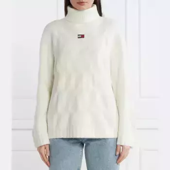 Водолазка tjw с логотипом trtlnk, свободная посадка Tommy Hilfiger, бежевый
