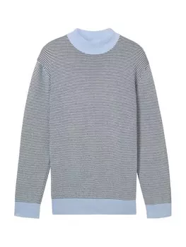 Водолазка TOM TAILOR DENIM Sweater, цвет marine blue/light blue