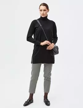 Водолазка Трикотажная Блузка Черная Kayra