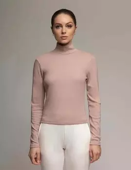 Водолазка U.S. Polo Assn. Essential Mock Neck Rib, серо-коричневый
