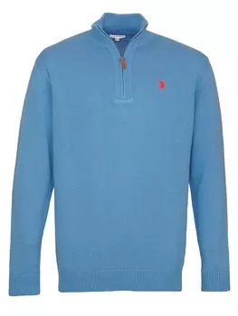 Водолазка U.S. POLO ASSN. Sweater Half Zip, небесно-синий
