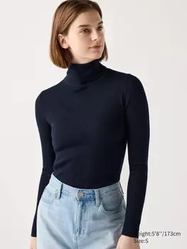 Водолазка Uniqlo Extra Fine, темно-синий