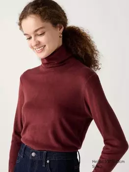 Водолазка Uniqlo heattech, бордовый