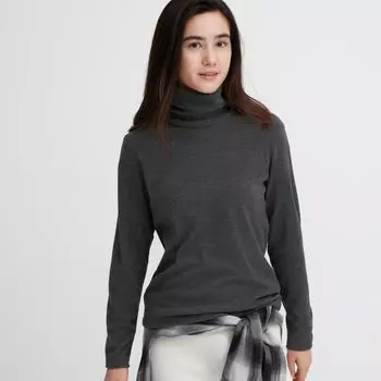 Водолазка Uniqlo heattech, серый