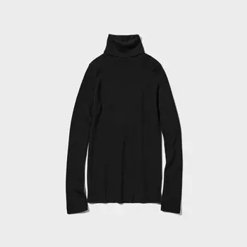 Водолазка Uniqlo женская мягкая, черный