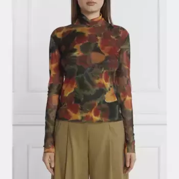 Водолазка узкого кроя Desigual, зеленый