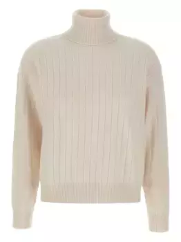 Водолазка в рубчик Eleventy, белый