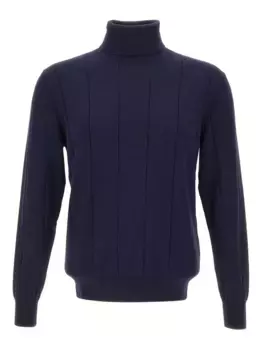 Водолазка в рубчик Eleventy, синий