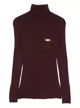 Водолазка в рубчик Elisabetta Franchi, фиолетовый