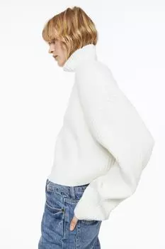 Водолазка в рубчик H&amp;M, белый