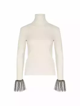 Водолазка в рубчик RED Valentino, белый