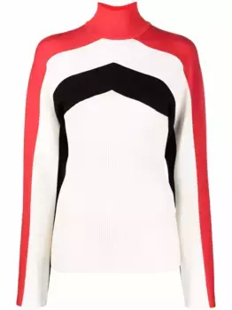 Водолазка в стиле колор-блок JIL SANDER, белый