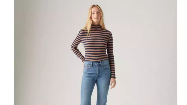 Водолазка в виде лунных ребер Levi's, коричневый