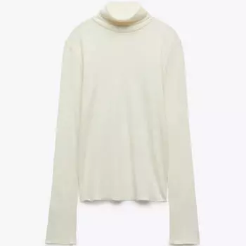 Водолазка Zara Wool Blend, светло-бежевый