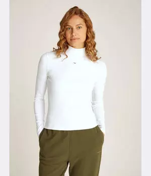 Водолазка женская Tommy Jeans Slim Fit, белый