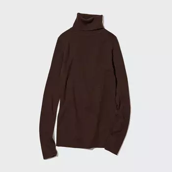 Водолазка женская Uniqlo, темно-коричневый