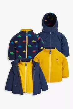 Водонепроницаемая флисовая куртка 4-в-1 Jojo Maman Bb, синий