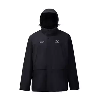 Водонепроницаемая и ветрозащитная куртка-ветровка для походов на открытом воздухе унисекс Mizuno, Rock Green/Navy Blue/Ecru