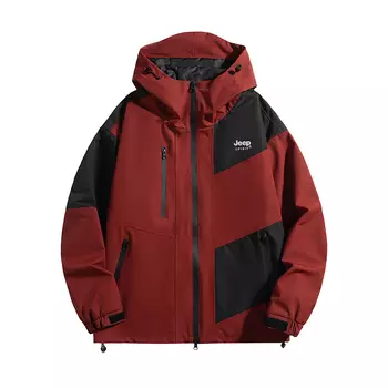 Водонепроницаемая и ветрозащитная куртка-ветровка унисекс JEEP SPIRIT, Black Apricot