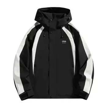 Водонепроницаемая и ветрозащитная куртка-ветровка унисекс JEEP SPIRIT, розовый/черный