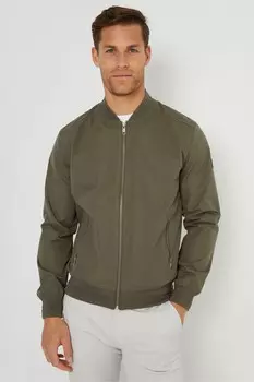 Водонепроницаемая классическая куртка бомбер Threadbare, хаки