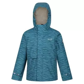 Водонепроницаемая куртка Bambee с принтом зебры для мальчиков и девочек Стрекоза REGATTA, цвет azul