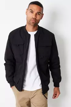 Водонепроницаемая куртка бомбер Threadbare, черный