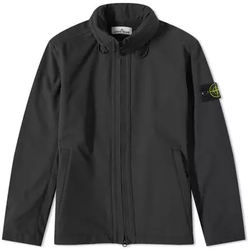 Водонепроницаемая куртка из эластичной парусины Stone Island, черный