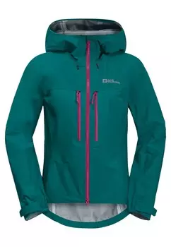Водонепроницаемая куртка MOROBBIA 3L JKT W Jack Wolfskin, бирюзовый