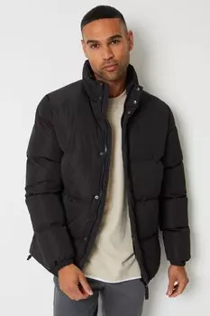 Водонепроницаемая куртка пуховик с воротником стойкой Threadbare, черный