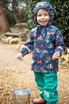 Водонепроницаемая куртка с принтом тигра Frugi, оранжевый