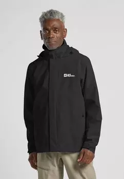 Водонепроницаемая куртка TRAILTIME Jack Wolfskin, черный