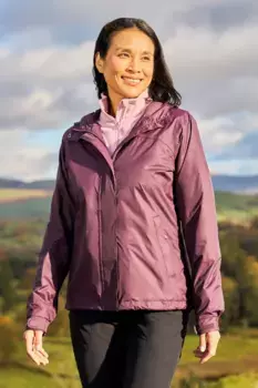 Водонепроницаемая легкая дышащая куртка на молнии с капюшоном "Torrent" Mountain Warehouse, фиолетовый