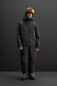 Водонепроницаемая лыжная куртка recco ZARA, черный